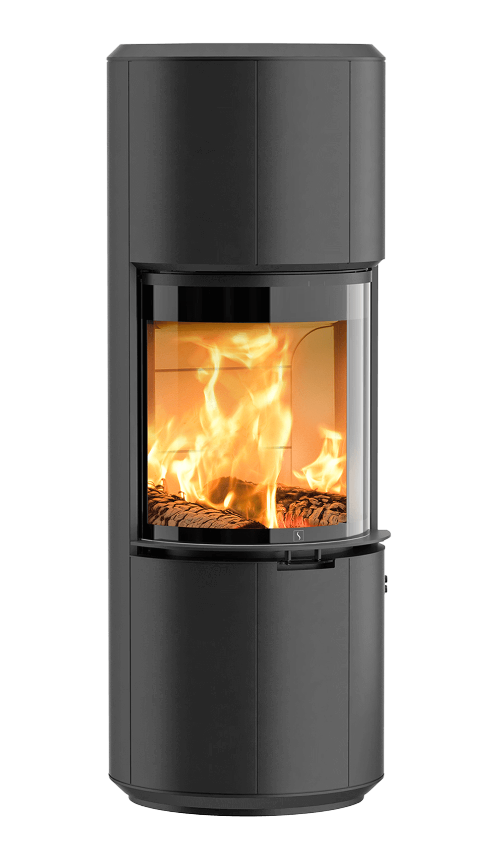 Large black round fireplace Scan 87