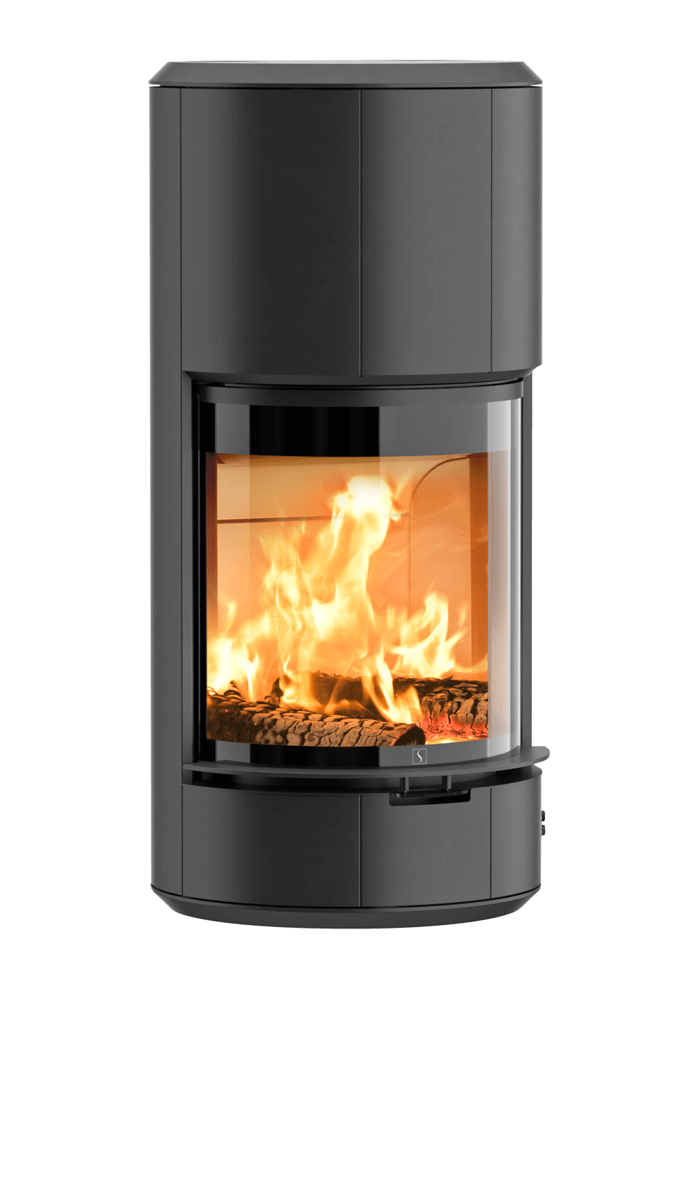 Large black wall mounted fireplace Scan 87