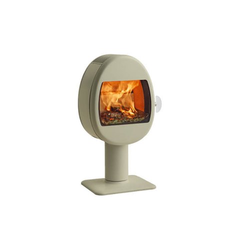 Liten vedovn eggeformet på søyle Scan 66-2 i fargen Dusty Green