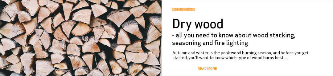 Frame with link to article on Dry firewood, salt on stacking, drying and kindling