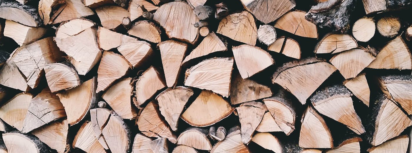 Close-up of woodpile outdoors